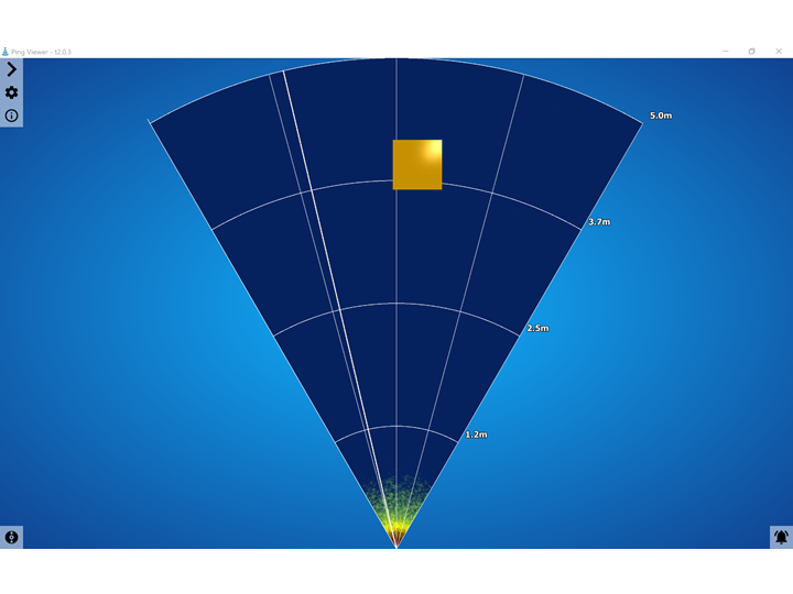 Sector scan shown on a sonar display