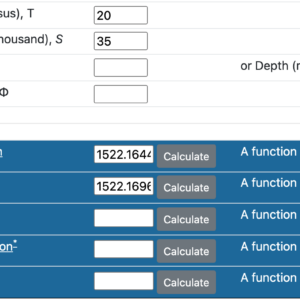 Sound Speed in Water Calculator